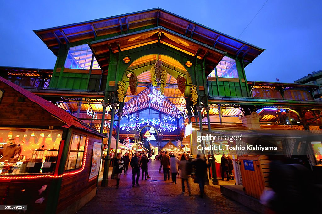 Entrance to the Marché de Noël in Switzerland