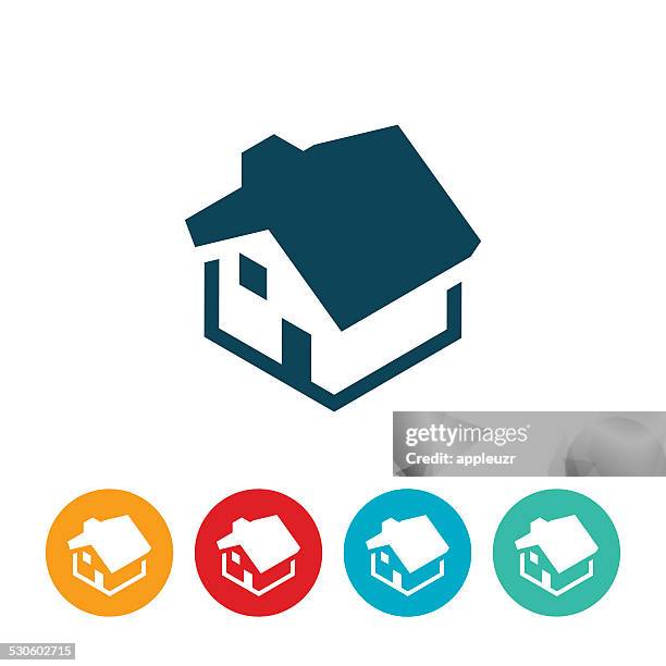 haus-symbol - wohnhaus stock-grafiken, -clipart, -cartoons und -symbole