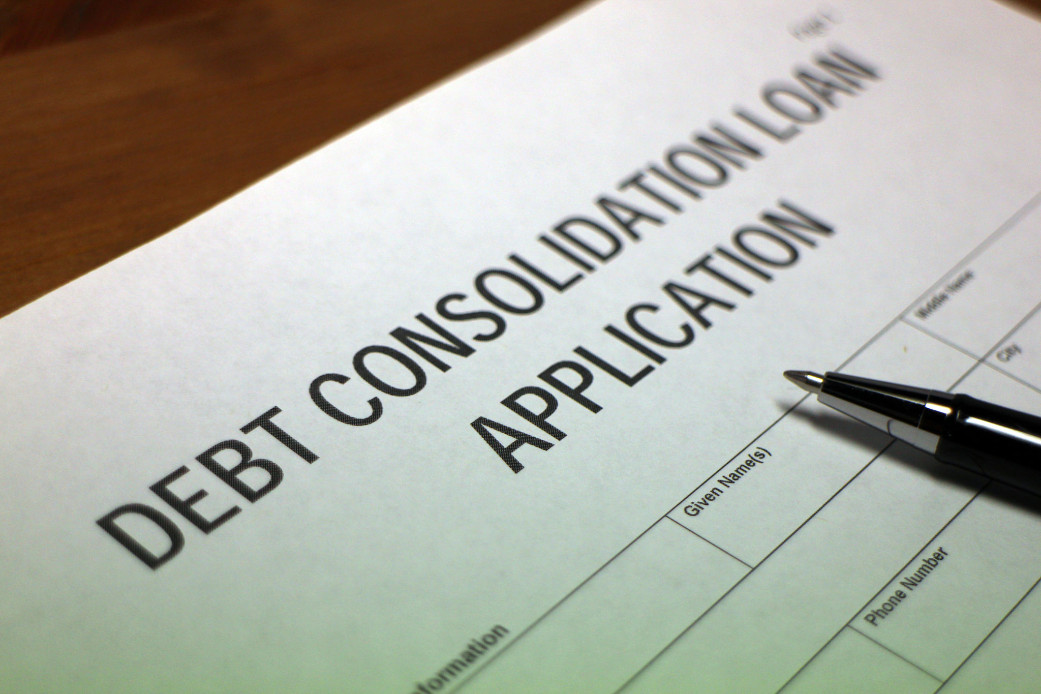 Debt Consolidation Loan Application Form Debt Consolidation Loan Application Form