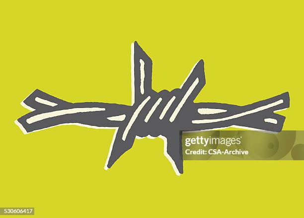barbed wire - corral stock illustrations