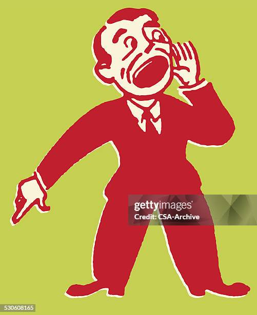 shouting man - man shouting stock illustrations