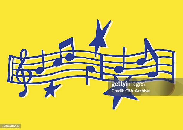 music with stars - singing stock illustrations