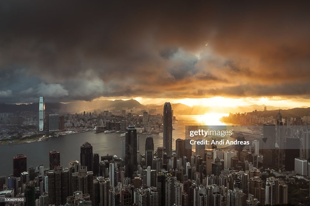 Dramatic Hong Kong Skyline