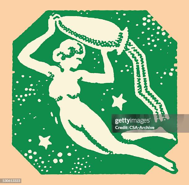 aquarius - aquarius astrology sign stock illustrations