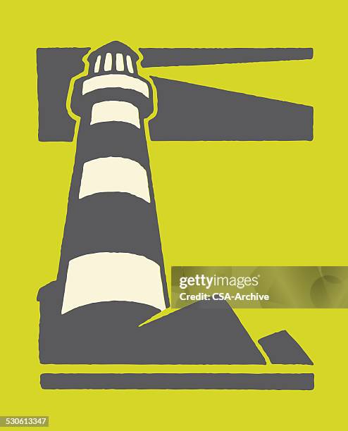 lighthouse - felsmalerei stock-grafiken, -clipart, -cartoons und -symbole