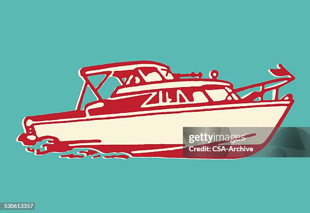 yacht - recreational boat stock illustrations