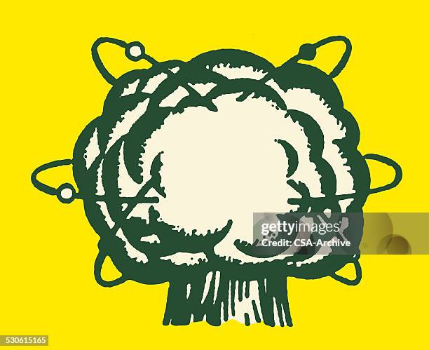 stockillustraties, clipart, cartoons en iconen met atomic bomb - paddenstoelenwolk