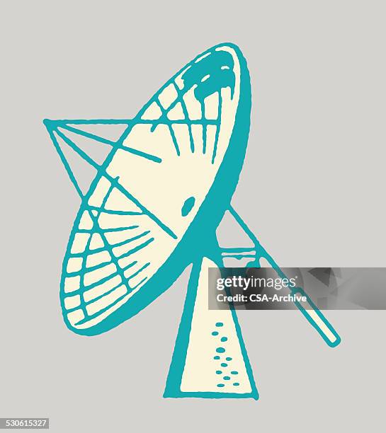 satellite dish - radar stock illustrations