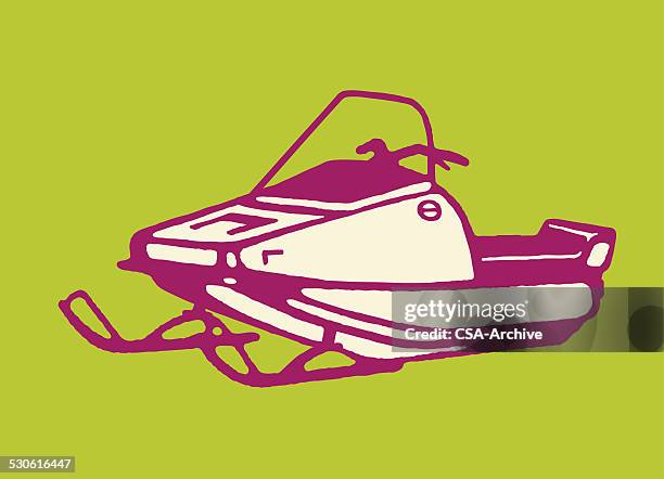 csa snowmobile - snow mobile stock illustrations