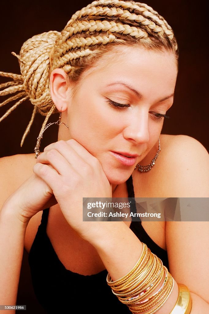 Woman with Braided Hair