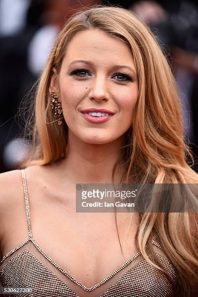 Actress Blake Lively attends the "Cafe Society" premiere and the Opening Night Gala during the 69th annual Cannes Film Festival at the Palais des...