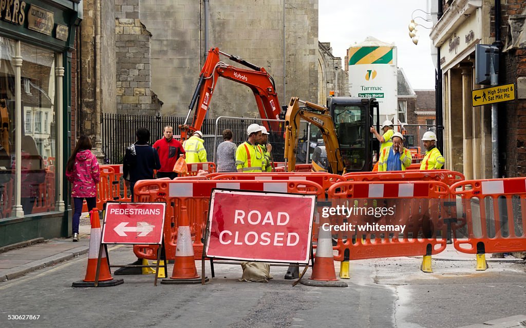 Roadworks in King's Lynn