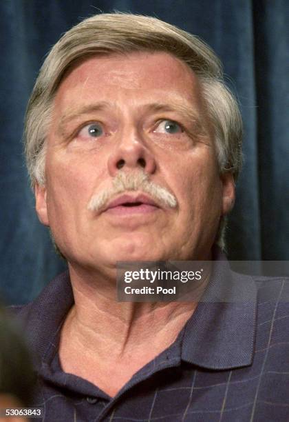 Juror One speaks to media after the jury handed down acquittals on all counts in the Michal Jackson child molestation trial at Santa Barbara County...