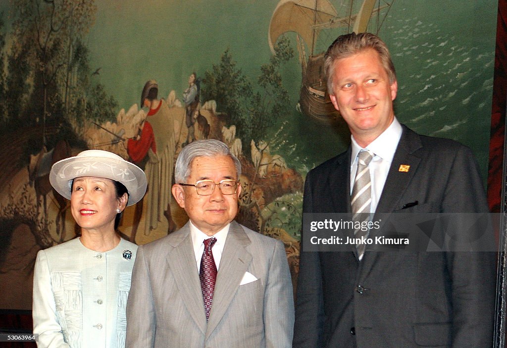 Belgian Crown Prince Philippe Visits The World Expo At Aichi