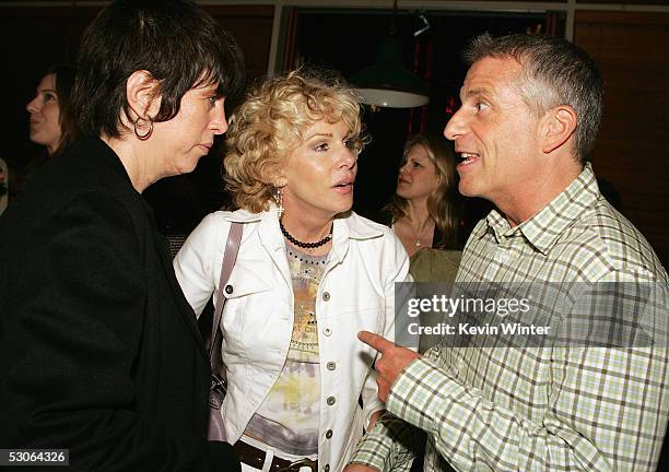 Universal Music's Kathy Nelson , songwriter Diane Warren and producer Marc Platt talk at the afterparty for the premiere of Universal Picture's "The...