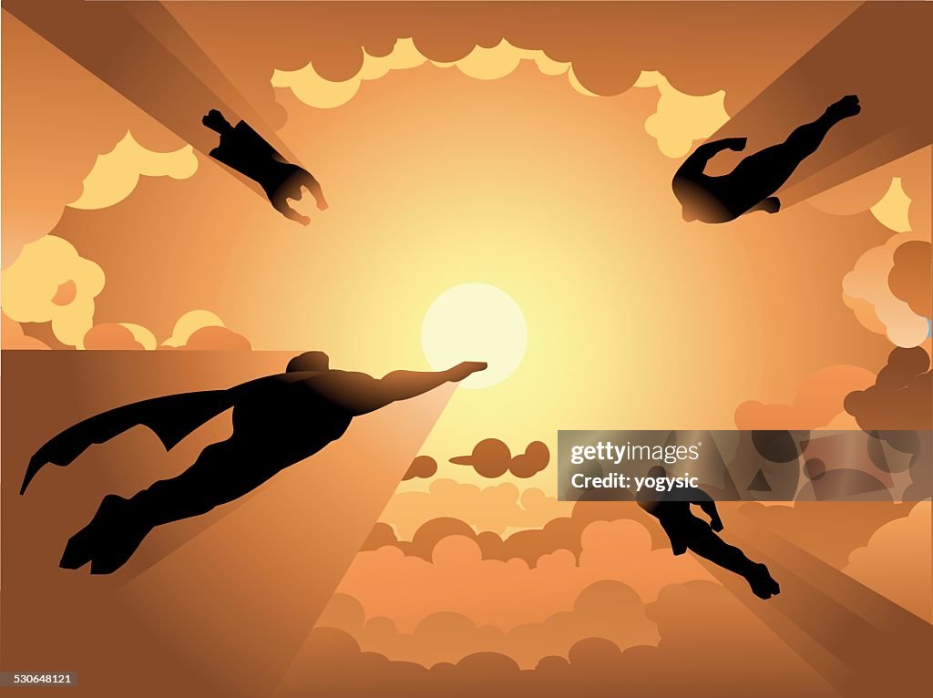 Mappath Graphics Flying Person Flying Silhouette