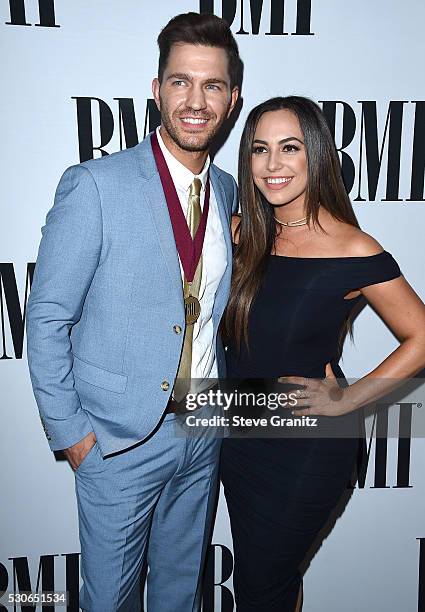 Andy Grammer, Aijia Lise arrives at the 64th Annual BMI Pop Awards at the Beverly Wilshire Four Seasons Hotel on May 10, 2016 in Beverly Hills,...
