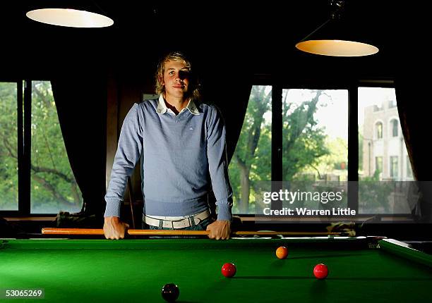 James Heath of England poses for a portrait session after the third round of The Celtic Manor Wales Open 2005 at The Celtic Manor Resort on June 3,...