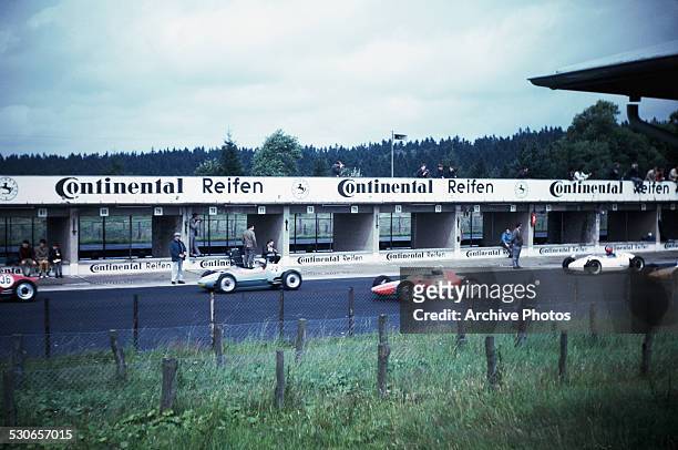 The 1966 German Grand Prix at the Nürburgring Nordschleife in Nürburg, Germany, 7th August 1966.