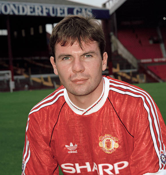 Manchester United footballer Brian McClair at Old Trafford in Manchester, circa August 1991.