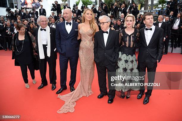 Italian director of photography, Vittorio Storaro and his wife Antonia LaFolla , US actor Corey Stoll, US actress Blake Lively, US director Woody...