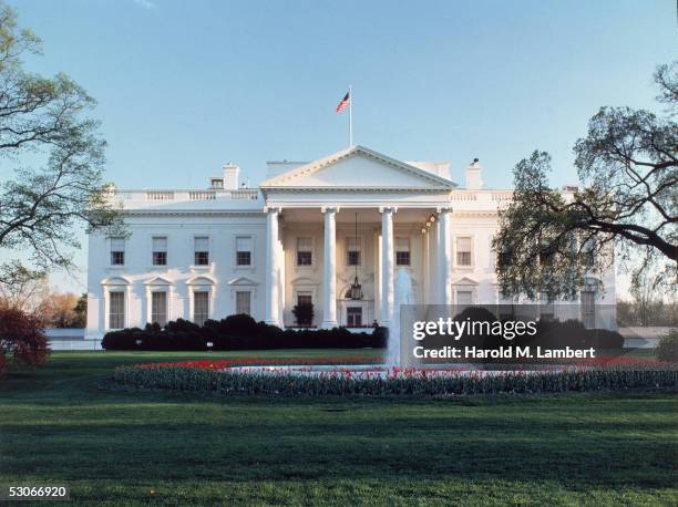 The residence of the President of the United States, known as the White House, Washington, DC, late 20th Century.