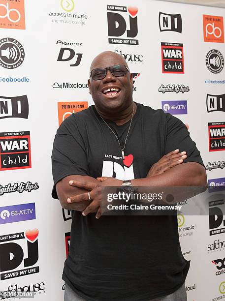 Carl Cox attends the 'House the House' DJ competition grande finale in support of Last Night A DJ Saved My Life foundation at House of Commons on May...