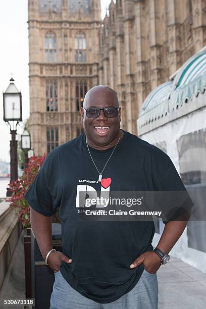 Carl Cox attends the 'House the House' DJ competition grande finale in support of Last Night A DJ Saved My Life foundation at House of Commons on May...