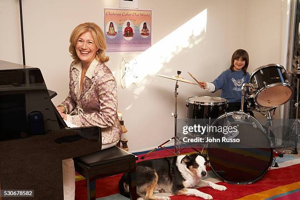 Jayne Atkinson at Home with Son Michael