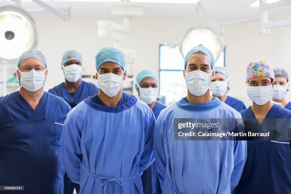 Team of surgeons in operating theater