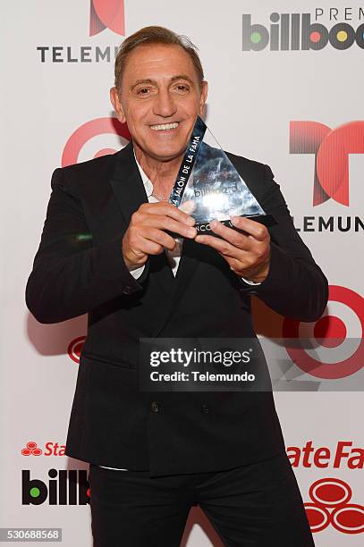 Backstage -- Pictured: Franco De Vita backstage during the 2014 Billboard Latin Music Awards, from Miami, Florida at BankUnited Center, University of...