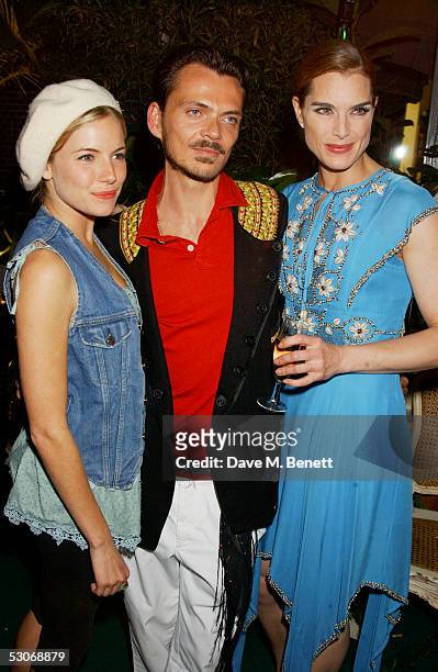 Sienna Miller, Matthew Williamson and Brooke Shields attend the Fragrance Launch Party for British designer Matthew Williamson's new women's...