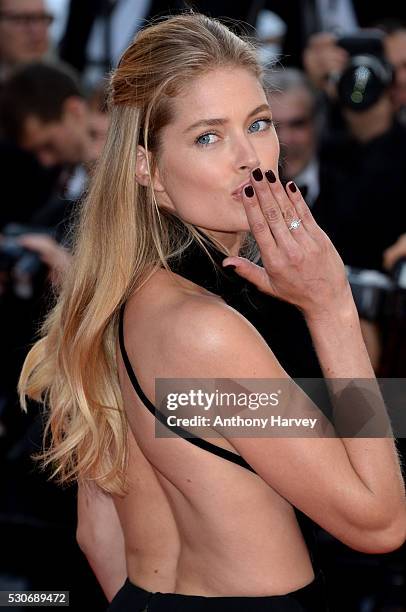 Doutzen Kroes attends the 'Cafe Society' premiere and the Opening Night Gala during the 69th annual Cannes Film Festival at the Palais des Festivals...