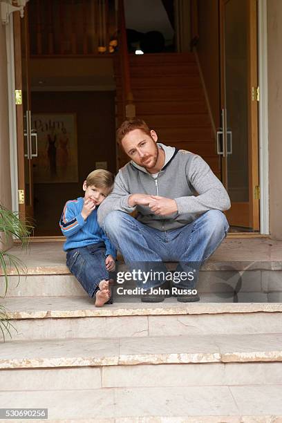 Scott Grimes at Home with Son