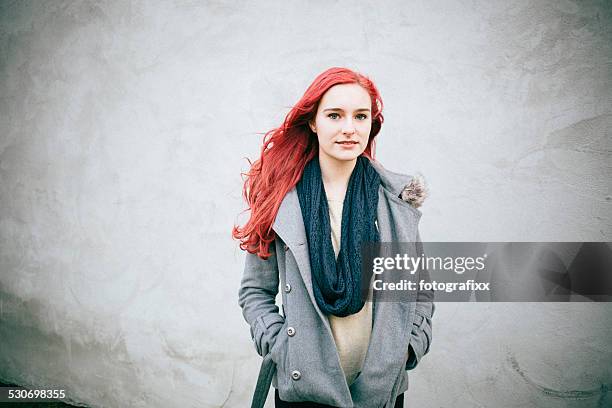 portrait of a redhead teenager girl, looking at camera - 2015 18 stock pictures, royalty-free photos & images