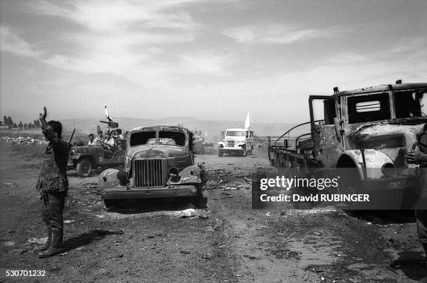 Soldiers at Golan Heights After its Capture by Israel