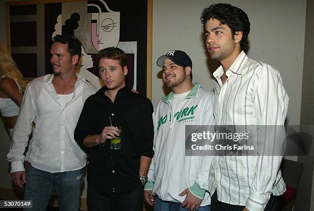 Kevin Dillon, Kevin Connolly, Jerry Ferrera,and Adrian Grenier, cast of the HBO TV hit comedy series "Entourage", attend the Palms Casino Resort...