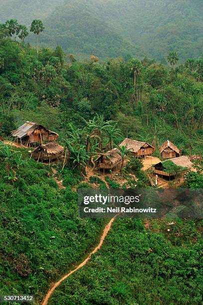 village on hillside in cameron highlands - cameron highlands stock pictures, royalty-free photos & images