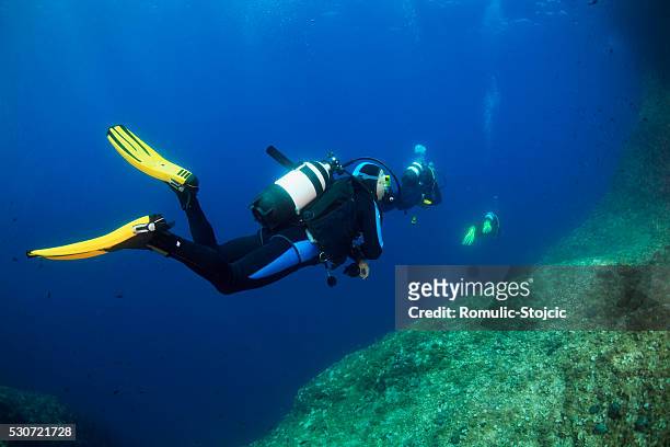 diving, adriatic sea, croatia, europe - scuba regulator stock pictures, royalty-free photos & images