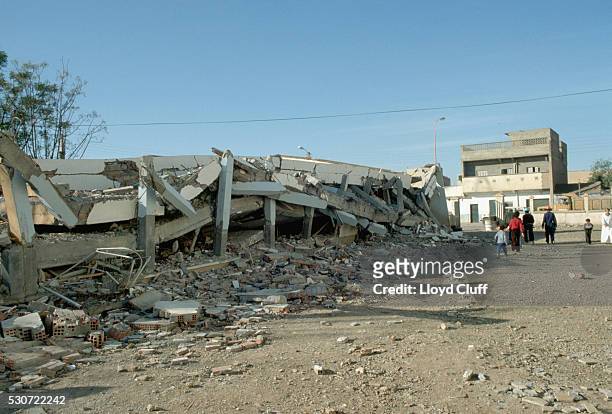 elementary school damage by an earthquake - earthquake stock pictures, royalty-free photos & images