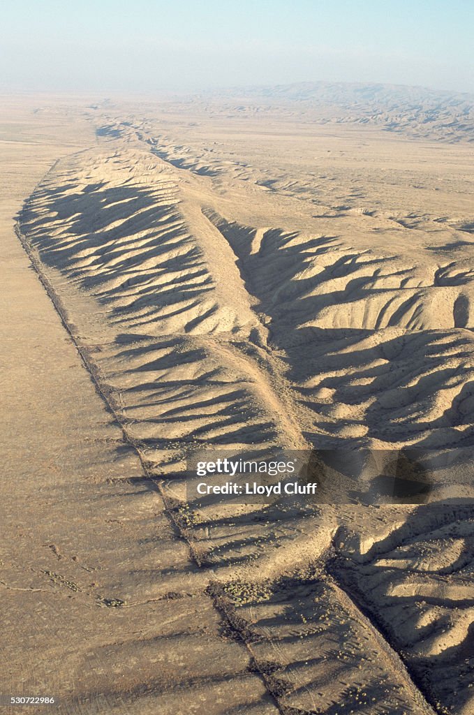 Aerial View of San Andreas Fault