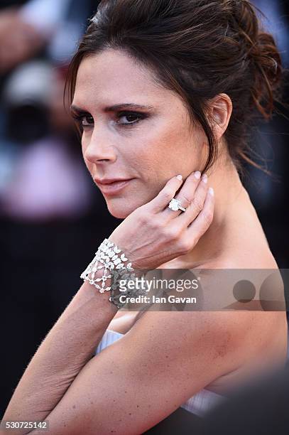 Victoria Beckham attends the "Cafe Society" premiere and the Opening Night Gala during the 69th annual Cannes Film Festival at the Palais des...