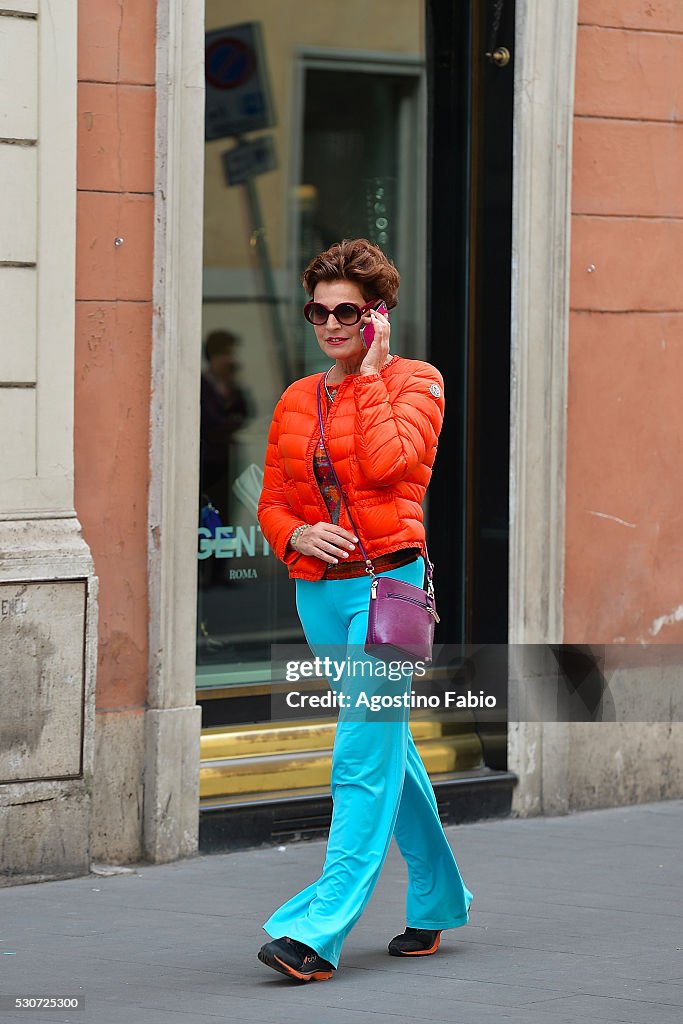 Celebrity Sightings Antonia Dell'Atte In Rome - May 11, 2016