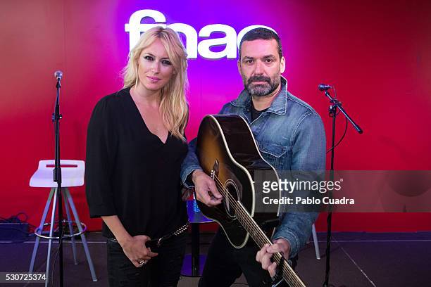 Carolina Cerezuela and Jaime Anglada of 'Anglada Cerezuela' perform at FNAC store on May 11, 2016 in Madrid, Spain.