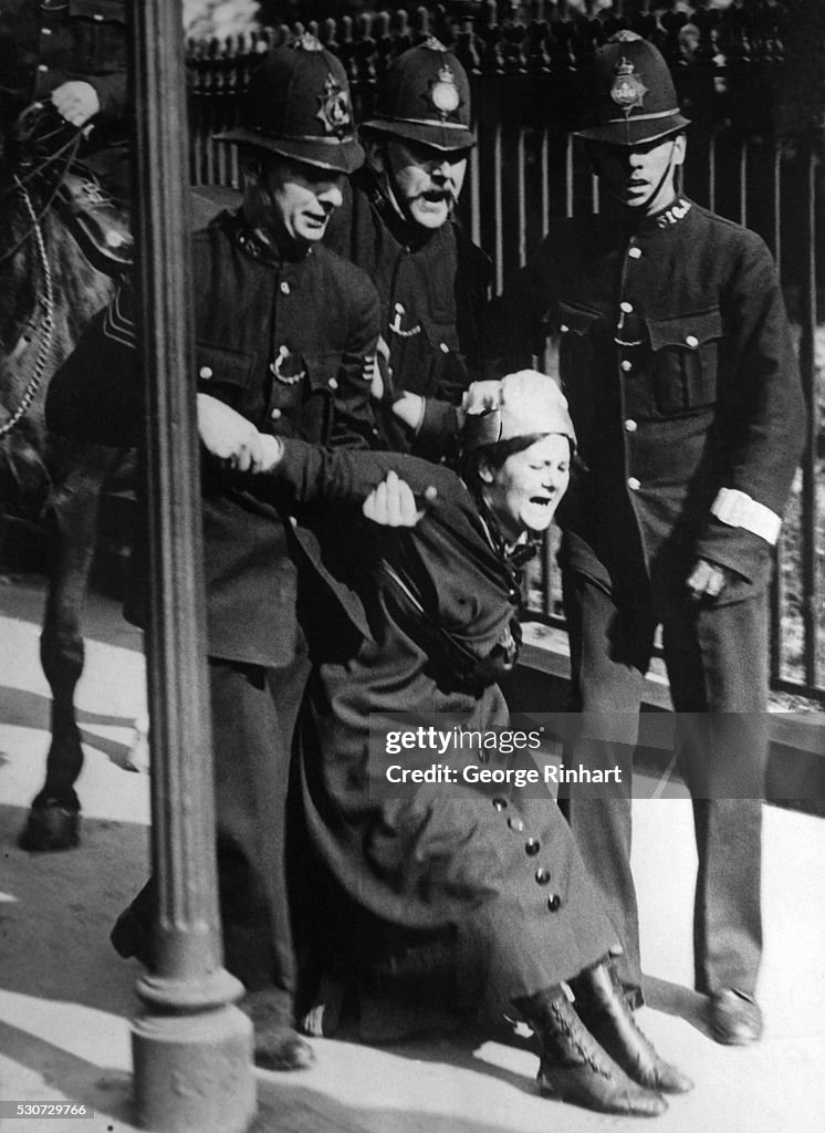 London Policemen Arresting a Suffragist