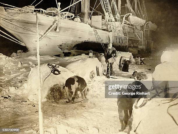 The Endurance, of Ernest Shackleton's Antarctic Expedition, was eventually crushed by the ice, in which the crew made a heroic two-year journey...