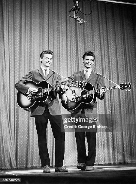 Miami Beach, FL- The Everly Brothers - Don and Phil - perform as guests on the Ed Sullivan Show. They have appeared several times on this famous show.