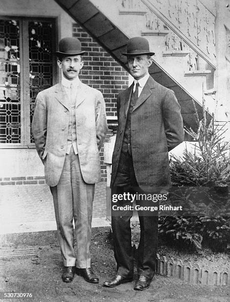 American aviation pioneers Wilbur and Orville Wright.