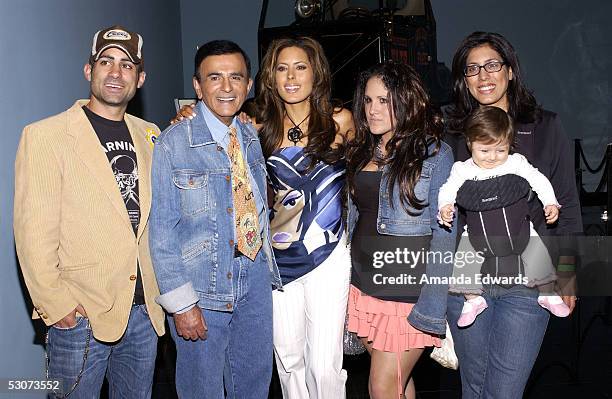 Radio personality Casey Kasem and his family arrive at the Golden Dads Awards ceremony at the Peterson Automotive Museum on June 15, 2005 in Los...