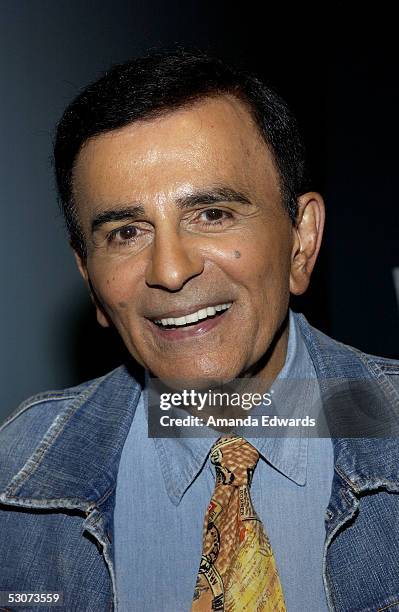 Radio personality Casey Kasem arrives at the Golden Dads Awards ceremony at the Peterson Automotive Museum on June 15, 2005 in Los Angeles,...